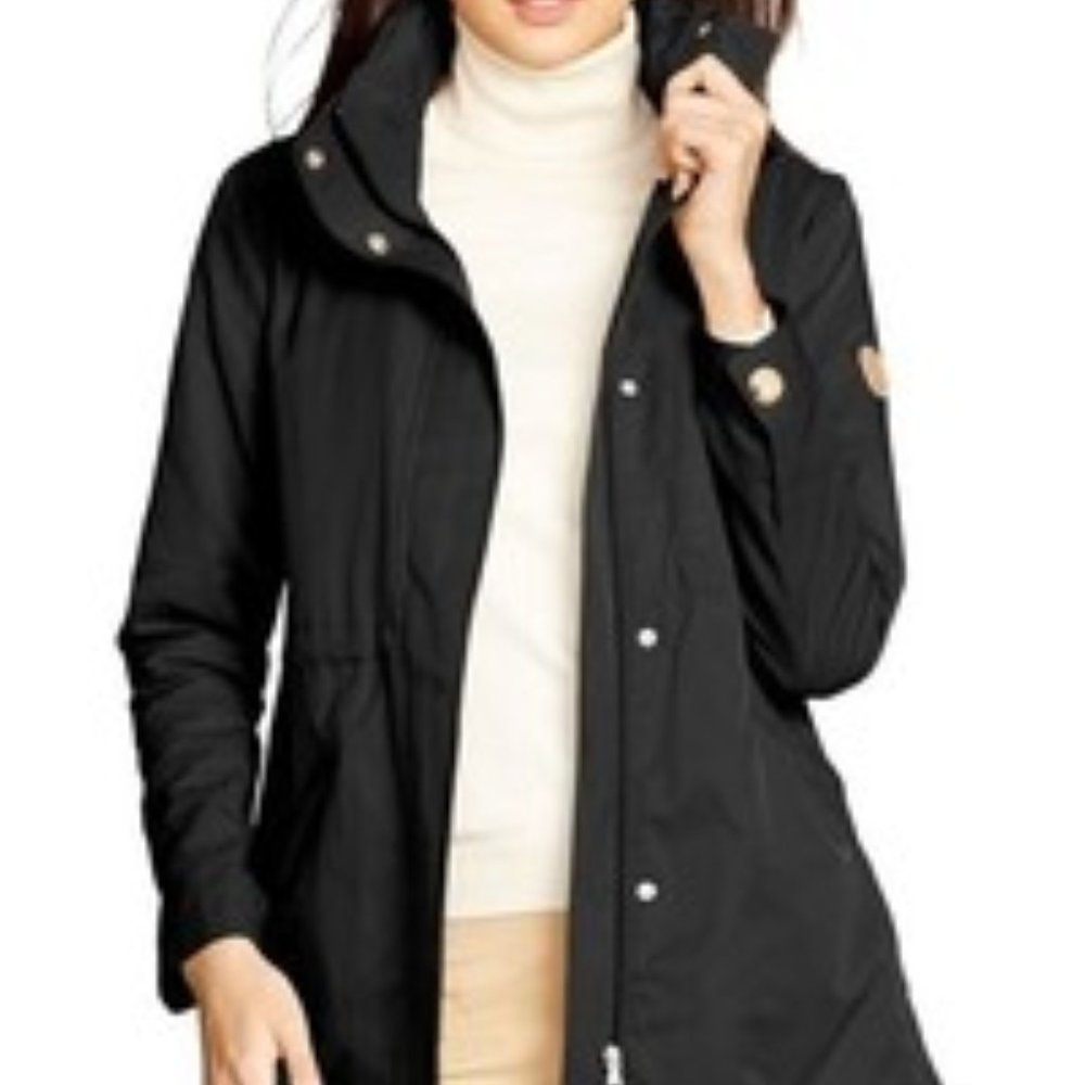 Lauren Ralph Lauren Stowaway Hood Drawstring Waist Anorak